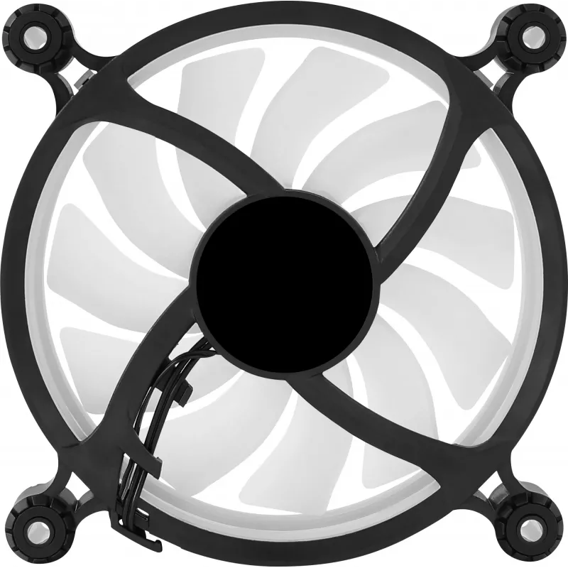 AEROCOOL 120 mm arvutikorpuse ventilaator SPECTRO12 RGB, 12 V, 1000 p/min, 3,6 W, Molex, vibratsioonivastane, hülsslager, must