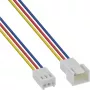 InLine ventilaatorikaabli pikendus 3pin Molex isane/emane pikkus 0,60 m