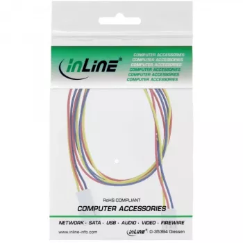 InLine ventilaatorikaabli pikendus 3pin Molex isane/emane pikkus 0,60 m
