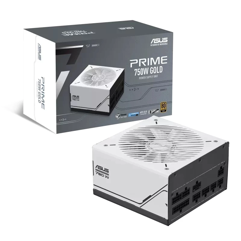 ASUS Prime 750W Gold ( AP-750G ) toiteplokk 20+4 pin ATX ATX Must, Valge