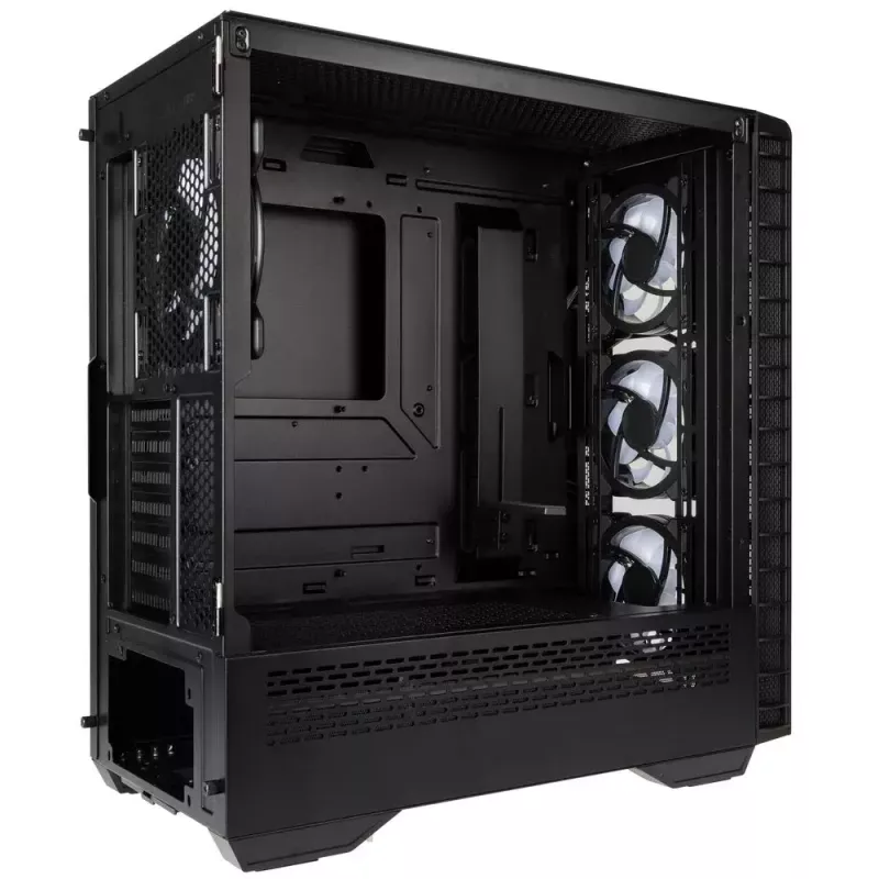 PC-korpus Kolink Observatory Y AMD SE ARGB Midi Tower must, läbipaistev