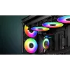120 mm PWM A‑RGB korpusventilaatorid 3‑pakendis, Arctic Freezer P12 Pro A‑RGB — 131 m³/h, Fluid Dynamic laager, must/valge valik