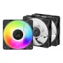 120 mm PWM A‑RGB korpusventilaatorid 3‑pakendis, Arctic Freezer P12 Pro A‑RGB — 131 m³/h, Fluid Dynamic laager, must/valge valik