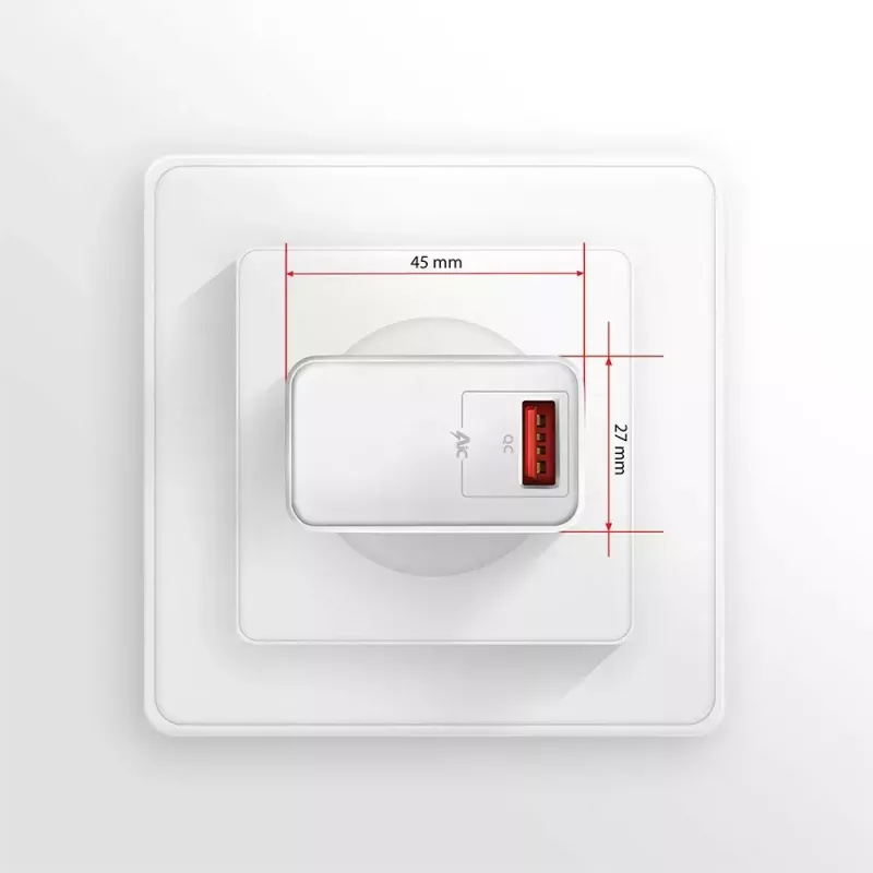 Axagon ACU-QC19W seinadapter 1x QC3.0/AFC/FCP/SMART 19W valge