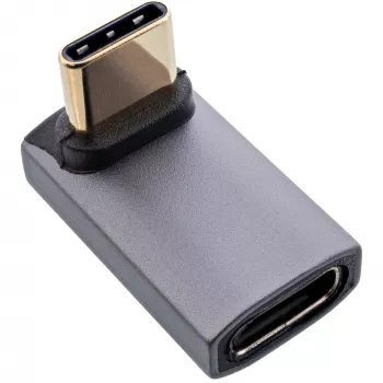 InLine USB4 adapter, USB-C isane/emane nurga all üles/alla, alumiinium, hall