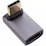 InLine USB4 adapter, USB-C isane/emane nurga all üles/alla, alumiinium, hall