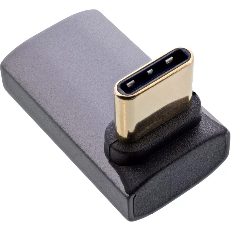 InLine USB4 adapter, USB-C isane/emane nurga all üles/alla, alumiinium, hall
