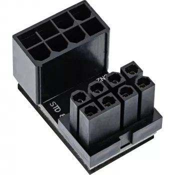 InLine sisemine toiteadapter 180° ATX 8pin isane emane Must 26638E