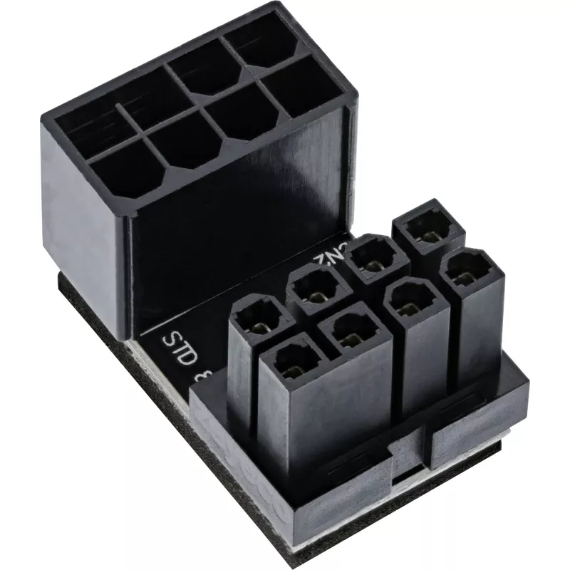 InLine sisemine toiteadapter 180° ATX 8pin isane emane Must 26638E