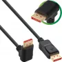 InLine DisplayPort 1.4 kaabel, 8K4K, allapoole suunatud nurk, must/kuldne, 3m