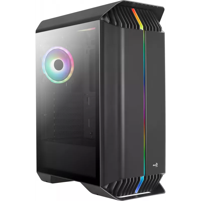 Aerocool GLADIATOR DUO ATX-mängukorpus 3x ARGB 12 cm ventilaatorit, miditorn, arvuti, must, ATX, micro ATX, Mini-ITX, ABS, SPCC, mängimine