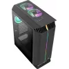 Aerocool GLADIATOR DUO ATX-mängukorpus 3x ARGB 12 cm ventilaatorit, miditorn, arvuti, must, ATX, micro ATX, Mini-ITX, ABS, SPCC, mängimine