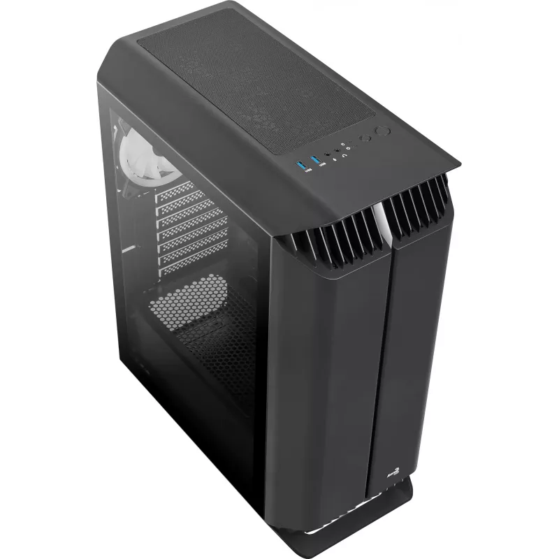 Aerocool GLADIATOR DUO ATX-mängukorpus 3x ARGB 12 cm ventilaatorit, miditorn, arvuti, must, ATX, micro ATX, Mini-ITX, ABS, SPCC, mängimine
