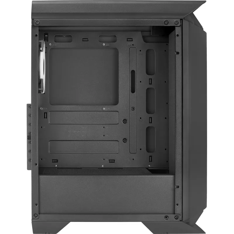 Aerocool GLADIATOR DUO ATX-mängukorpus 3x ARGB 12 cm ventilaatorit, miditorn, arvuti, must, ATX, micro ATX, Mini-ITX, ABS, SPCC, mängimine