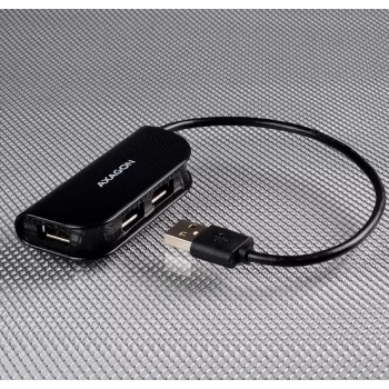 Axagon HUE-X4B liidesejaotur USB 2.0 480 Mbit/s Must