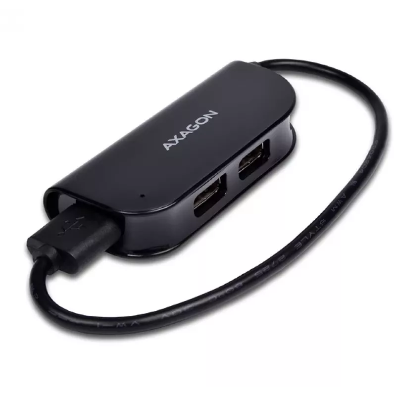 Axagon HUE-X4B liidesejaotur USB 2.0 480 Mbit/s Must