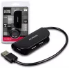 Axagon HUE-X4B liidesejaotur USB 2.0 480 Mbit/s Must