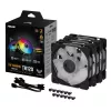 Ventilaator ASUS TUF Gaming TR120 ARGB Reverse Triple Pack — 3×120 mm, 2200 RPM, PWM, 2,75 mmH2O, 16 LED-i, must