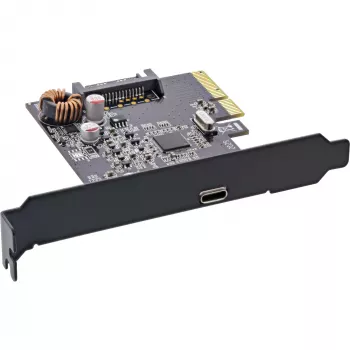 InLine liidesekaart, USB 3.2 Gen.2x2, 1x USB-C, PCIe x4, PCIe, madalaprofiiliga, PCIe 4.0, 100 mm, 1,28 mm, 120 mm