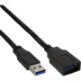 InLine USB 3.2 Gen.1 kaabel Type A-pistik / Type A-pesa, must, 1m