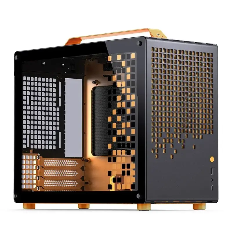 Arvutikorpus JONSPLUS MATX Handle Case Z20 - Must-Oranž
