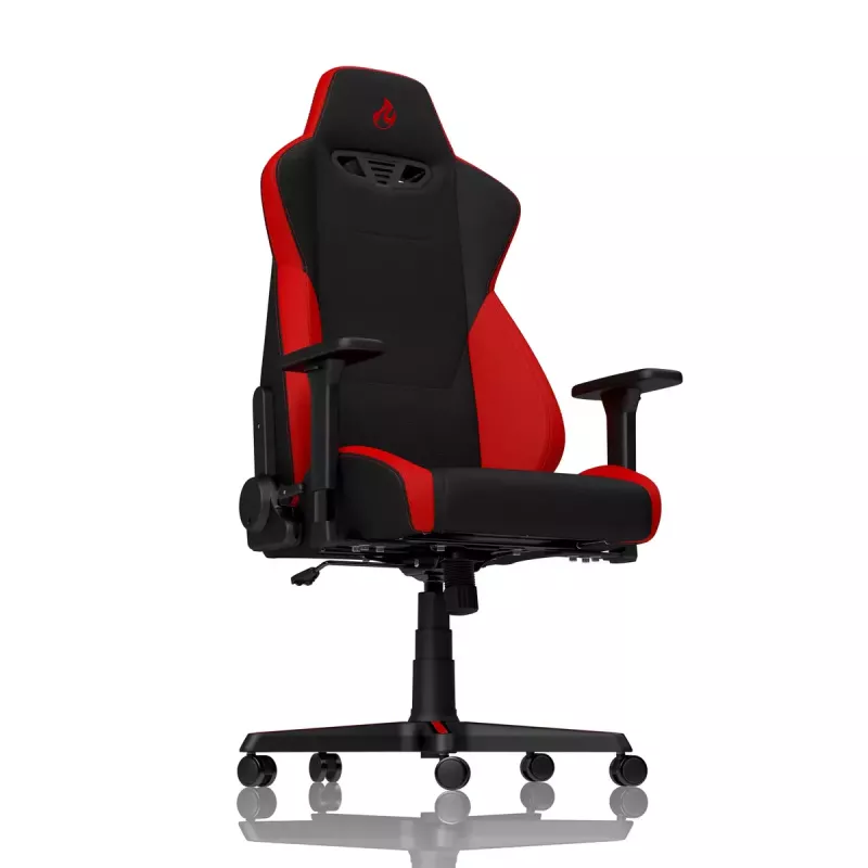 Mängutool Nitro Concepts S300 riidest istmega, reguleeritav kõrgus 128–140 cm, seljatoe laius 56 cm, riidest iste (must/punane)
