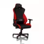 Mängutool Nitro Concepts S300 riidest istmega, reguleeritav kõrgus 128–140 cm, seljatoe laius 56 cm, riidest iste (must/punane)