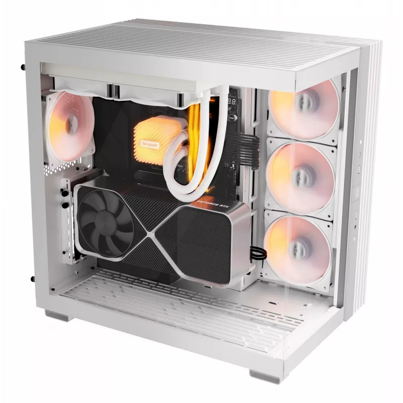 PC case be quiet! LIGHT BASE 600 LX Valge Midi Tower — ATX, külgaken, ARGB esiosa, USB-C, toetab 360 mm radiaatorit