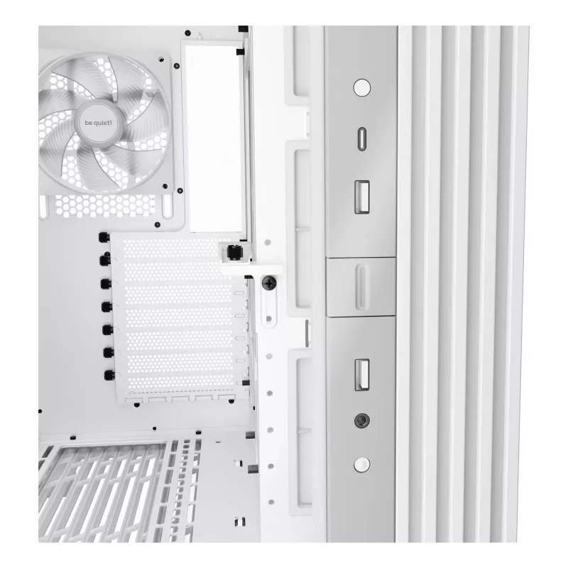 PC case be quiet! LIGHT BASE 600 LX Valge Midi Tower — ATX, külgaken, ARGB esiosa, USB-C, toetab 360 mm radiaatorit