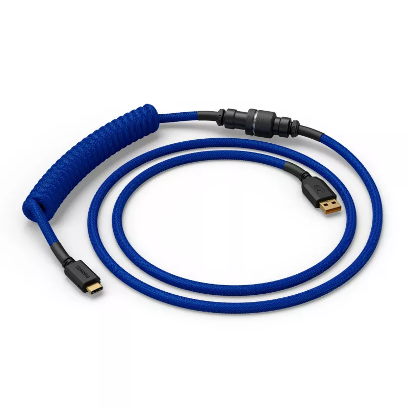 Keerdunud USB-kaabel GLORIOUS mehaanilistele klaviatuuridele, GMMK koobaltsinine GLO-KB-ACC-CBL-COIL-CBLU