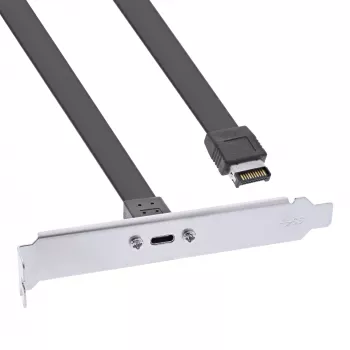 InLine PCI-pesa kronstein, USB-C USB 3.2 esipaneeli Key-A sisemine, 0,3 m