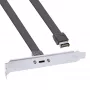 InLine PCI-pesa kronstein, USB-C USB 3.2 esipaneeli Key-A sisemine, 0,3 m