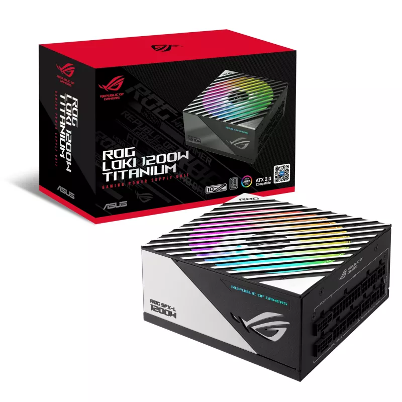 ASUS ROG -LOKI-1200T-SFX-L-GAMING toiteplokk 1200 W 20+4 pin ATX Must, Hõbedane