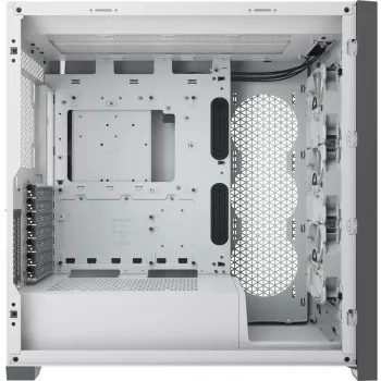 CORSAIR iCUE 5000X RGB – temperklaasiga keskmine ATX-arvuti korpus – valge