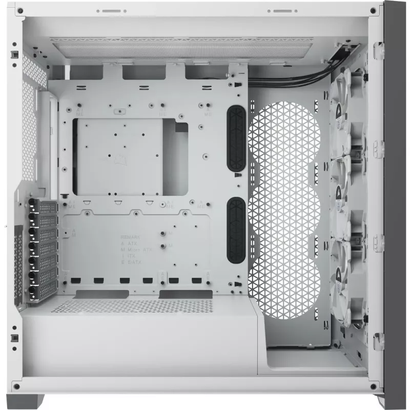 CORSAIR iCUE 5000X RGB – temperklaasiga keskmine ATX-arvuti korpus – valge