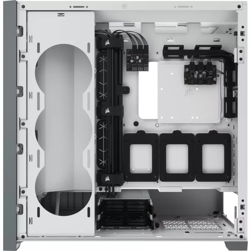 CORSAIR iCUE 5000X RGB – temperklaasiga keskmine ATX-arvuti korpus – valge