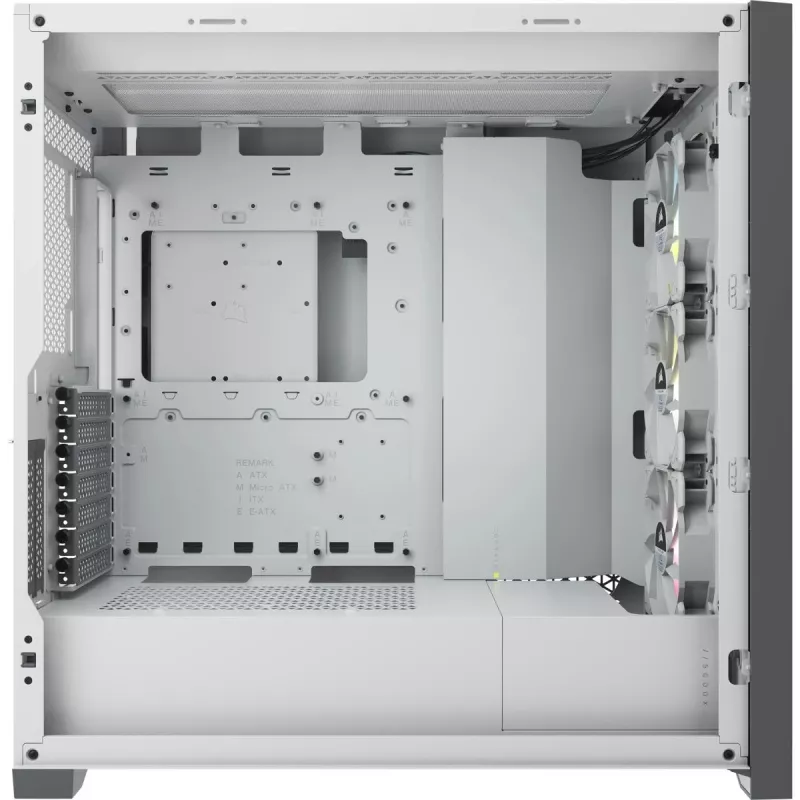 CORSAIR iCUE 5000X RGB – temperklaasiga keskmine ATX-arvuti korpus – valge