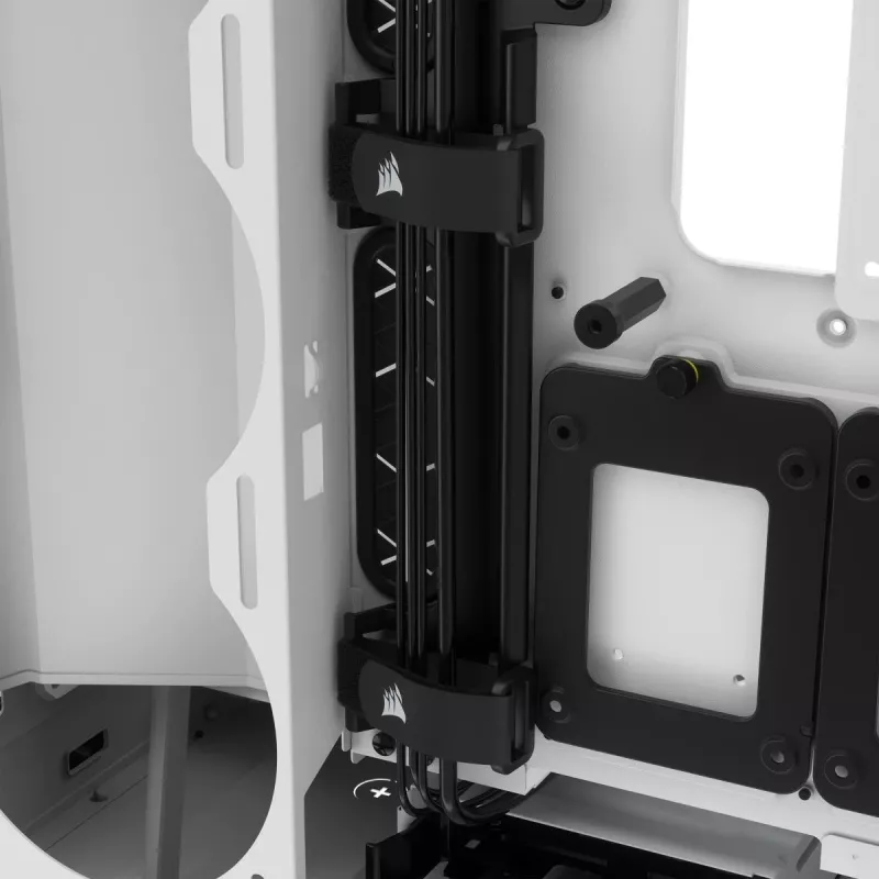 CORSAIR iCUE 5000X RGB – temperklaasiga keskmine ATX-arvuti korpus – valge