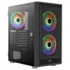 AeroCool Graphite v3 (Graphite-G-BK-v3) ACCM-PB24133.11 Midi Tower korpus, ATX/MicroATX/Mini-ITX, karastatud klaasist külgpaneel, ilma toiteplokita, must