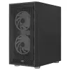 AeroCool Graphite v3 (Graphite-G-BK-v3) ACCM-PB24133.11 Midi Tower korpus, ATX/MicroATX/Mini-ITX, karastatud klaasist külgpaneel, ilma toiteplokita, must