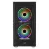 AeroCool Graphite v3 (Graphite-G-BK-v3) ACCM-PB24133.11 Midi Tower korpus, ATX/MicroATX/Mini-ITX, karastatud klaasist külgpaneel, ilma toiteplokita, must