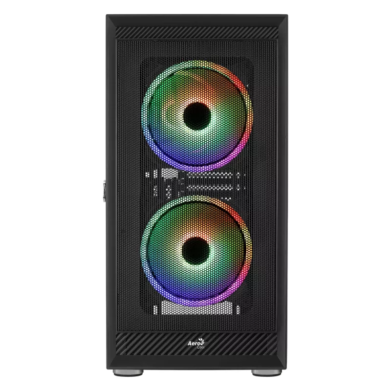 AeroCool Graphite v3 (Graphite-G-BK-v3) ACCM-PB24133.11 Midi Tower korpus, ATX/MicroATX/Mini-ITX, karastatud klaasist külgpaneel, ilma toiteplokita, must