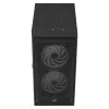 AeroCool Graphite v3 (Graphite-G-BK-v3) ACCM-PB24133.11 Midi Tower korpus, ATX/MicroATX/Mini-ITX, karastatud klaasist külgpaneel, ilma toiteplokita, must