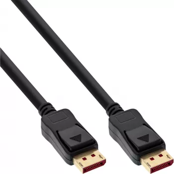 InLine DisplayPort 1.4 kaabel, 8K4K, must, kuldne, 1,5 m