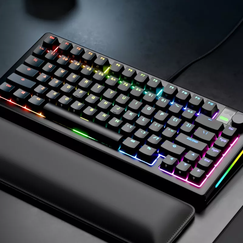 Glorious Gaming GMMK 3 PRO 75% Prebuilt Wired Must - US, juhtmega, USB, mehaaniline, QWERTY, RGB LED, must
