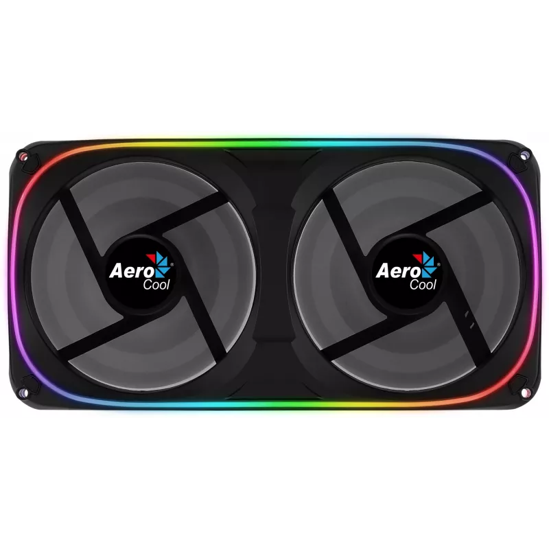 Aerocool ASTRO24 Dual Fan PC 12cm ARGB LED vibratsioonivastane tugi must