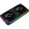 Aerocool ASTRO24 Dual Fan PC 12cm ARGB LED vibratsioonivastane tugi must