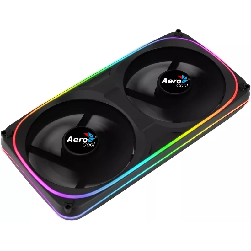 Aerocool ASTRO24 Dual Fan PC 12cm ARGB LED vibratsioonivastane tugi must