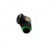 CPU/GPU vedelikjahutusliitmik BitsPower BP-MBE90RML messingist 90° pöörlev adapter 1/4-tollise keermega must