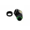 CPU/GPU vedelikjahutusliitmik BitsPower BP-MBE90RML messingist 90° pöörlev adapter 1/4-tollise keermega must